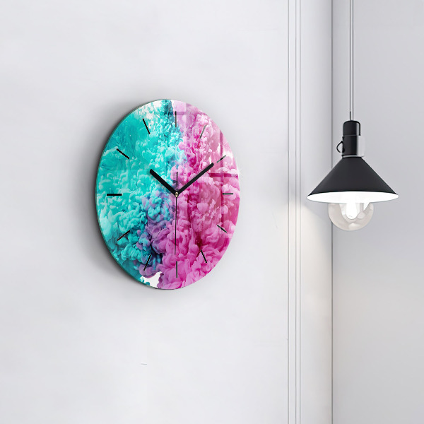 Orologio rotondo in vetro Arte moderna - macchie