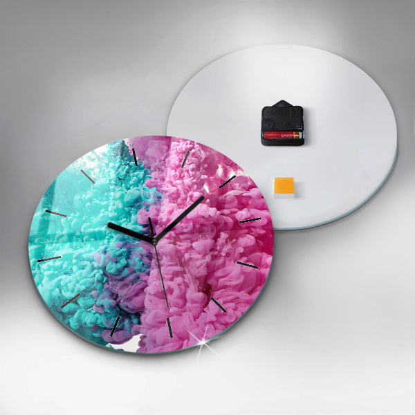 Orologio rotondo in vetro Arte moderna - macchie