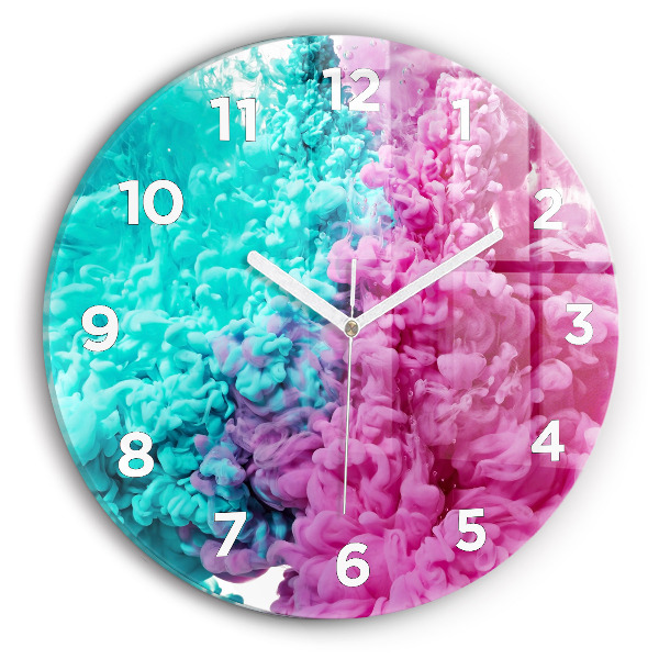 Orologio rotondo in vetro Arte moderna - macchie