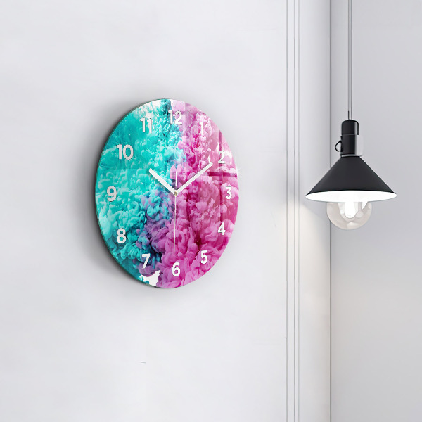 Orologio rotondo in vetro Arte moderna - macchie