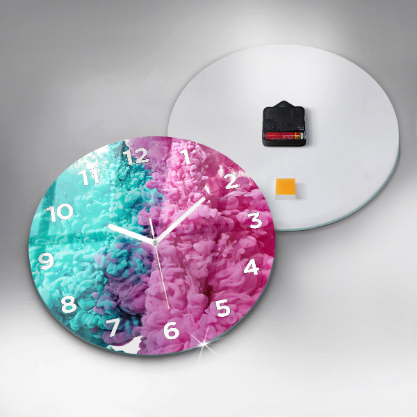 Orologio rotondo in vetro Arte moderna - macchie