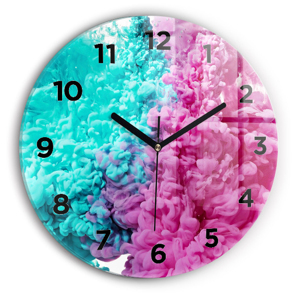 Orologio rotondo in vetro Arte moderna - macchie