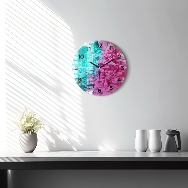 Orologio rotondo in vetro Arte moderna - macchie