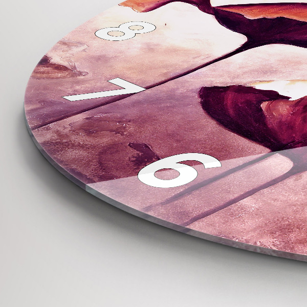 Orologio rotondo in vetro Papaveri in fiore