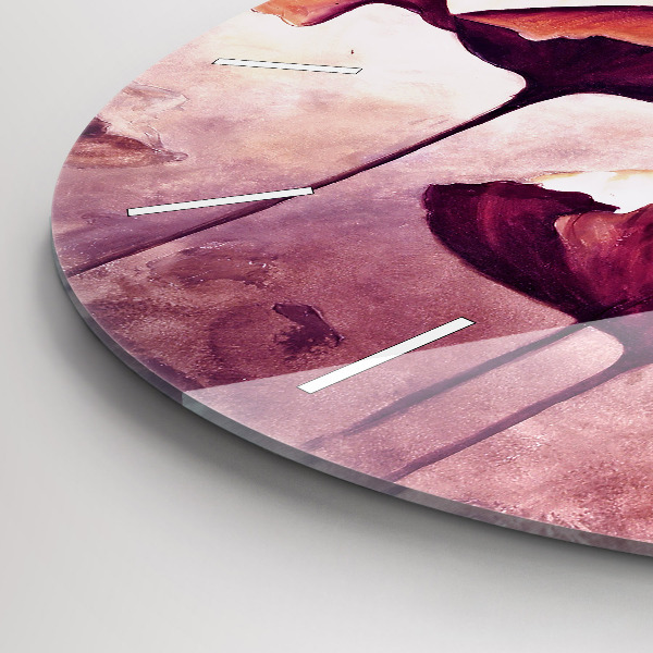 Orologio rotondo in vetro Papaveri in fiore