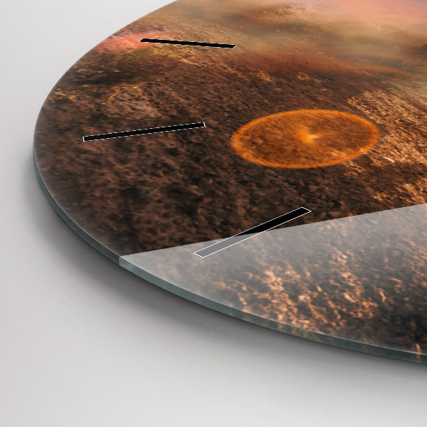 Orologio rotondo in vetro Uomo in motocicletta