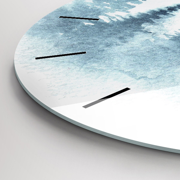 Orologio rotondo in vetro Foresta invernale