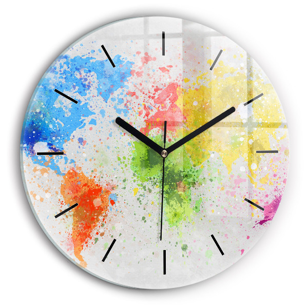 Orologio rotondo Mappa del mondo su carta