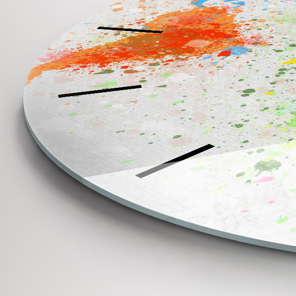 Orologio rotondo Mappa del mondo su carta