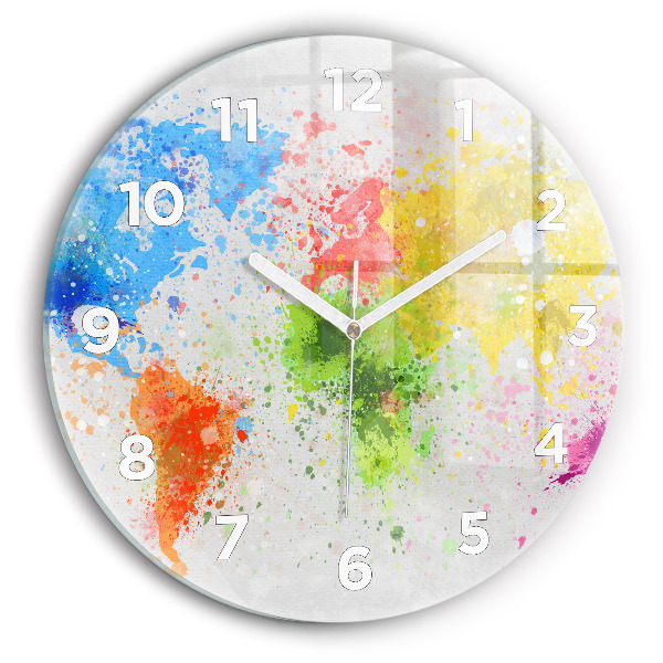 Orologio rotondo Mappa del mondo su carta