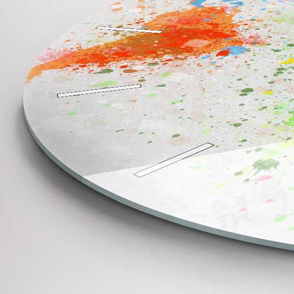 Orologio rotondo Mappa del mondo su carta