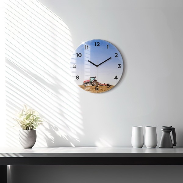 Orologio rotondo Contadino su un trattore