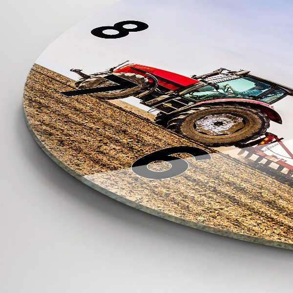 Orologio rotondo Contadino su un trattore