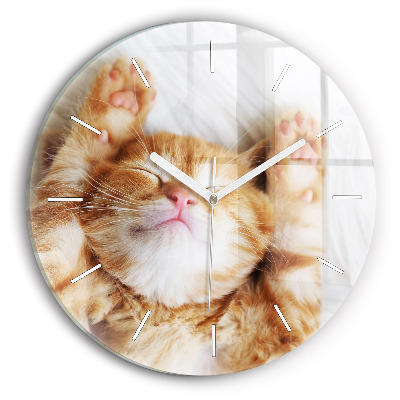Orologio rotondo Gattino addormentato