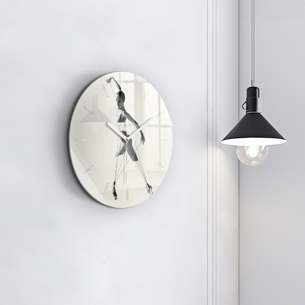 Orologio rotondo in vetro Ballerina astratta