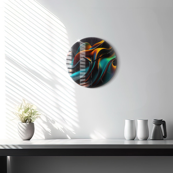 Orologio rotondo in vetro Onda futuristica
