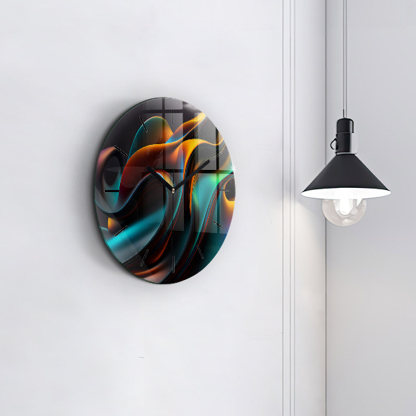 Orologio rotondo in vetro Onda futuristica
