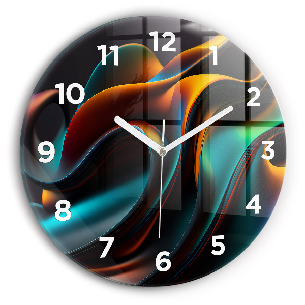 Orologio rotondo in vetro Onda futuristica