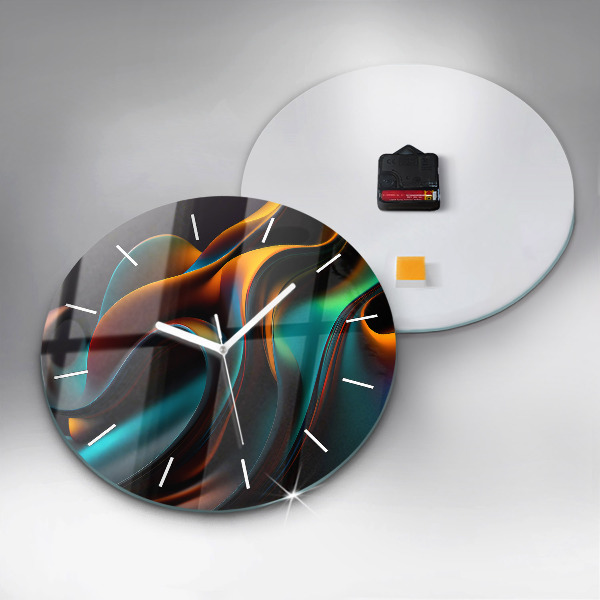 Orologio rotondo in vetro Onda futuristica