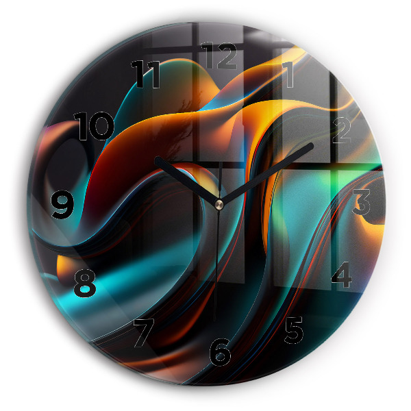Orologio rotondo in vetro Onda futuristica