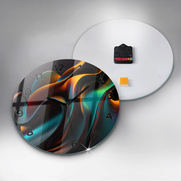 Orologio rotondo in vetro Onda futuristica
