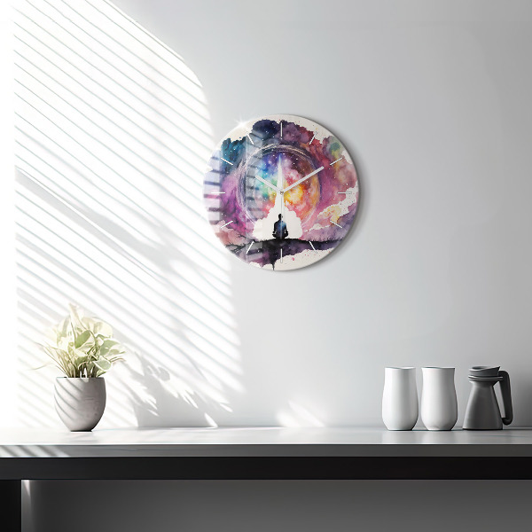 Orologio rotondo in vetro Stile di vita meditativo