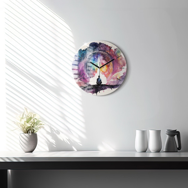 Orologio rotondo in vetro Stile di vita meditativo