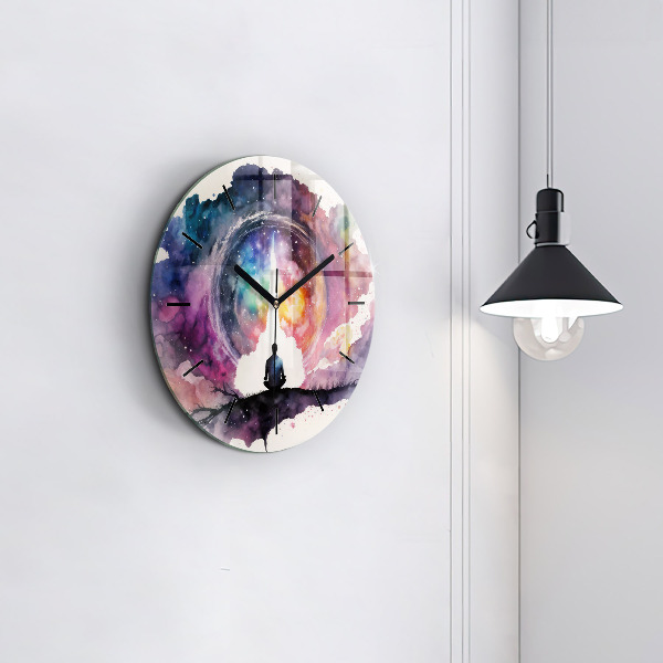 Orologio rotondo in vetro Stile di vita meditativo