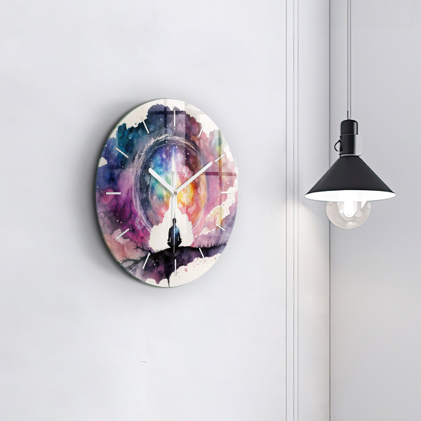 Orologio rotondo in vetro Stile di vita meditativo