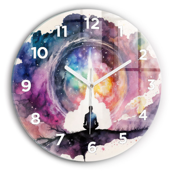 Orologio rotondo in vetro Stile di vita meditativo
