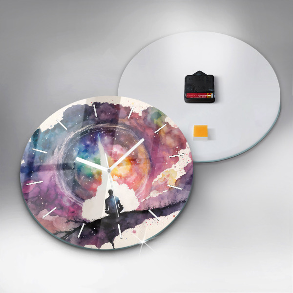 Orologio rotondo in vetro Stile di vita meditativo