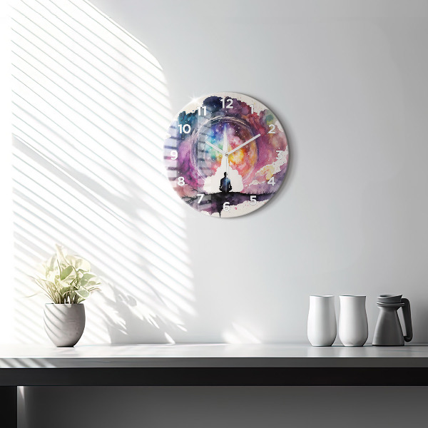 Orologio rotondo in vetro Stile di vita meditativo