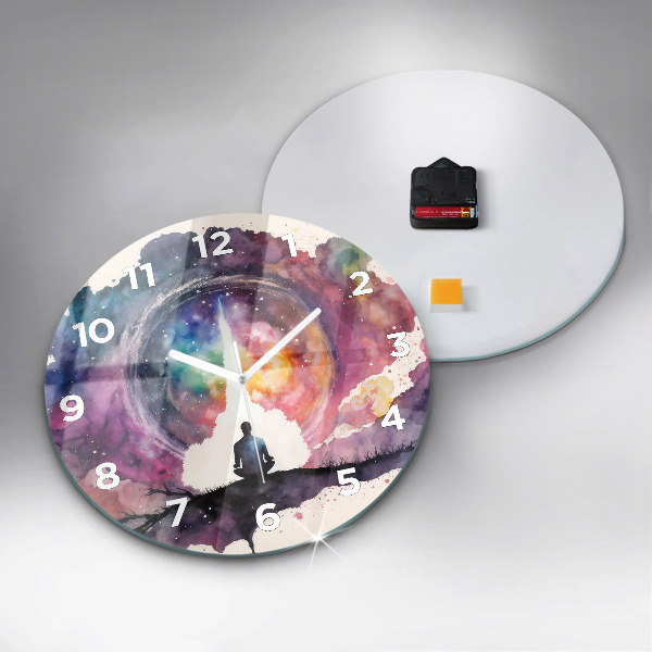 Orologio rotondo in vetro Stile di vita meditativo