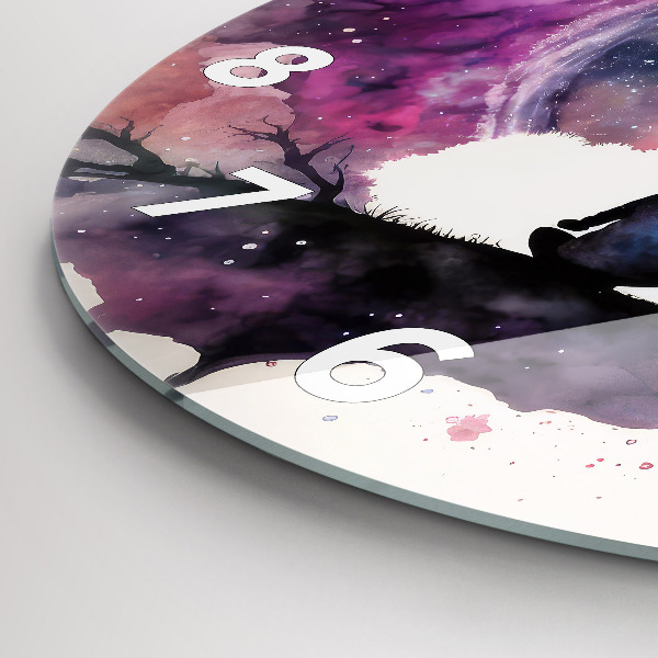 Orologio rotondo in vetro Stile di vita meditativo