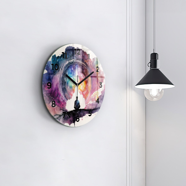 Orologio rotondo in vetro Stile di vita meditativo