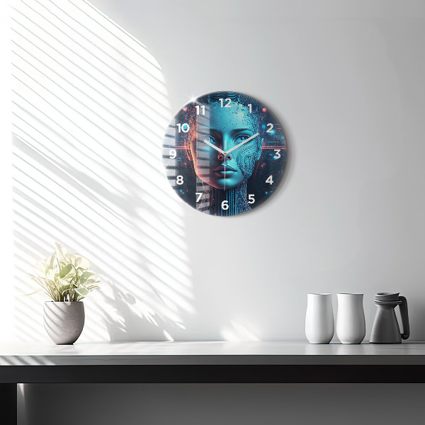 Orologio rotondo in vetro Intelligenza artificiale