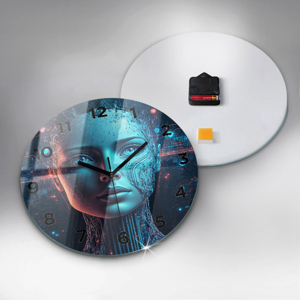 Orologio rotondo in vetro Intelligenza artificiale