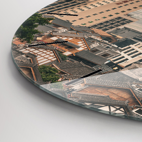 Orologio rotondo in vetro Città vecchia di Chongqing