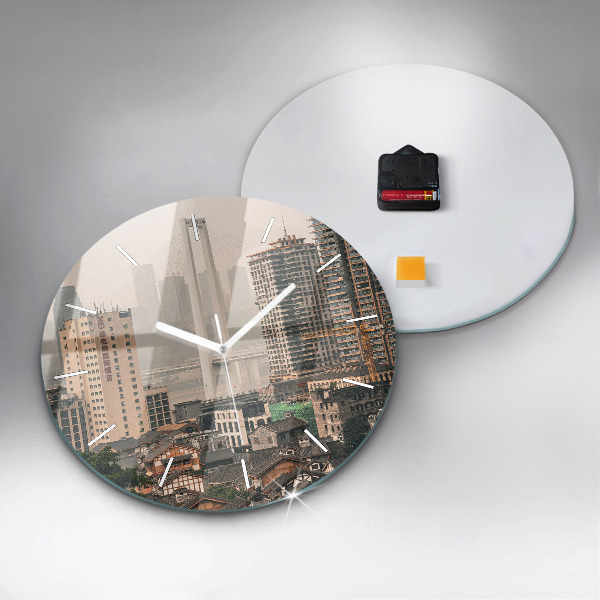 Orologio rotondo in vetro Città vecchia di Chongqing