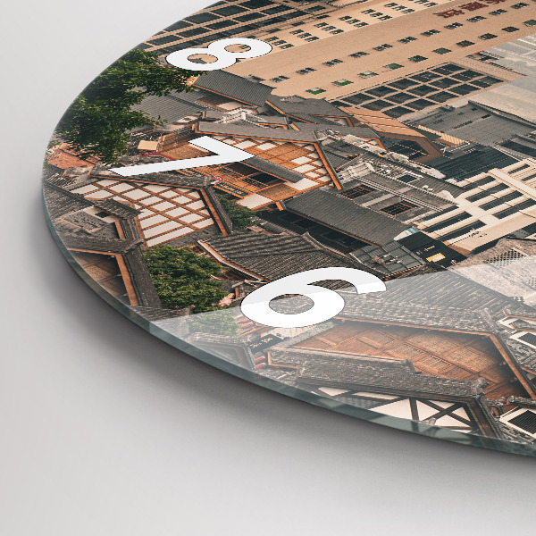 Orologio rotondo in vetro Città vecchia di Chongqing