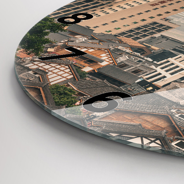 Orologio rotondo in vetro Città vecchia di Chongqing