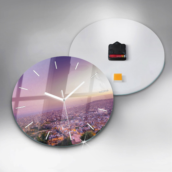 Orologio rotondo in vetro Bunker di Barcellona El Carmel