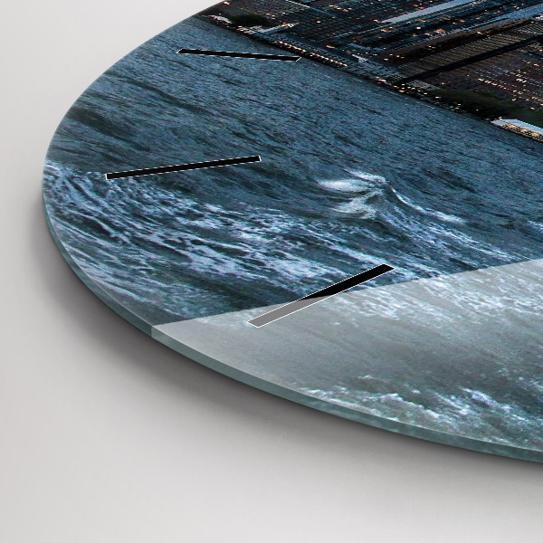 Orologio rotondo in vetro Panorama di New York