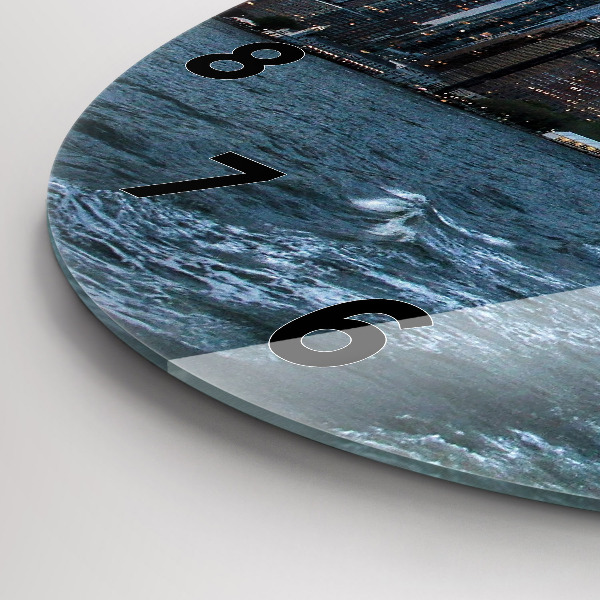 Orologio rotondo in vetro Panorama di New York