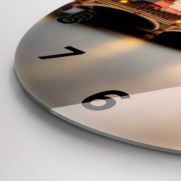 Orologio rotondo in vetro Panorama del Big Ben di Londra