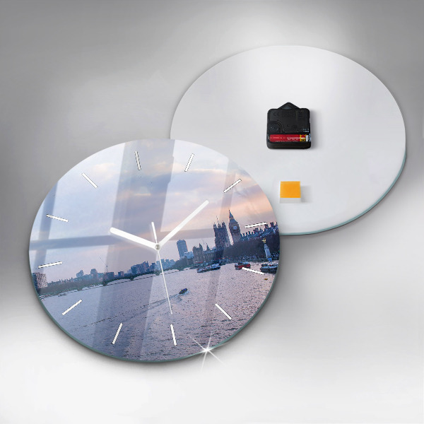 Orologio rotondo in vetro Panorama della città dal London Eye