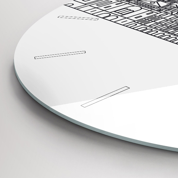 Orologio rotondo Panorama dell'architettura di Lodz