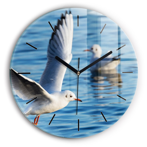 Orologio rotondo in vetro Gabbiani a Gdynia