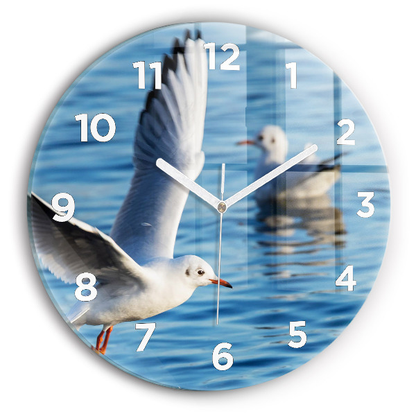 Orologio rotondo in vetro Gabbiani a Gdynia