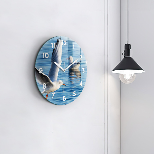 Orologio rotondo in vetro Gabbiani a Gdynia